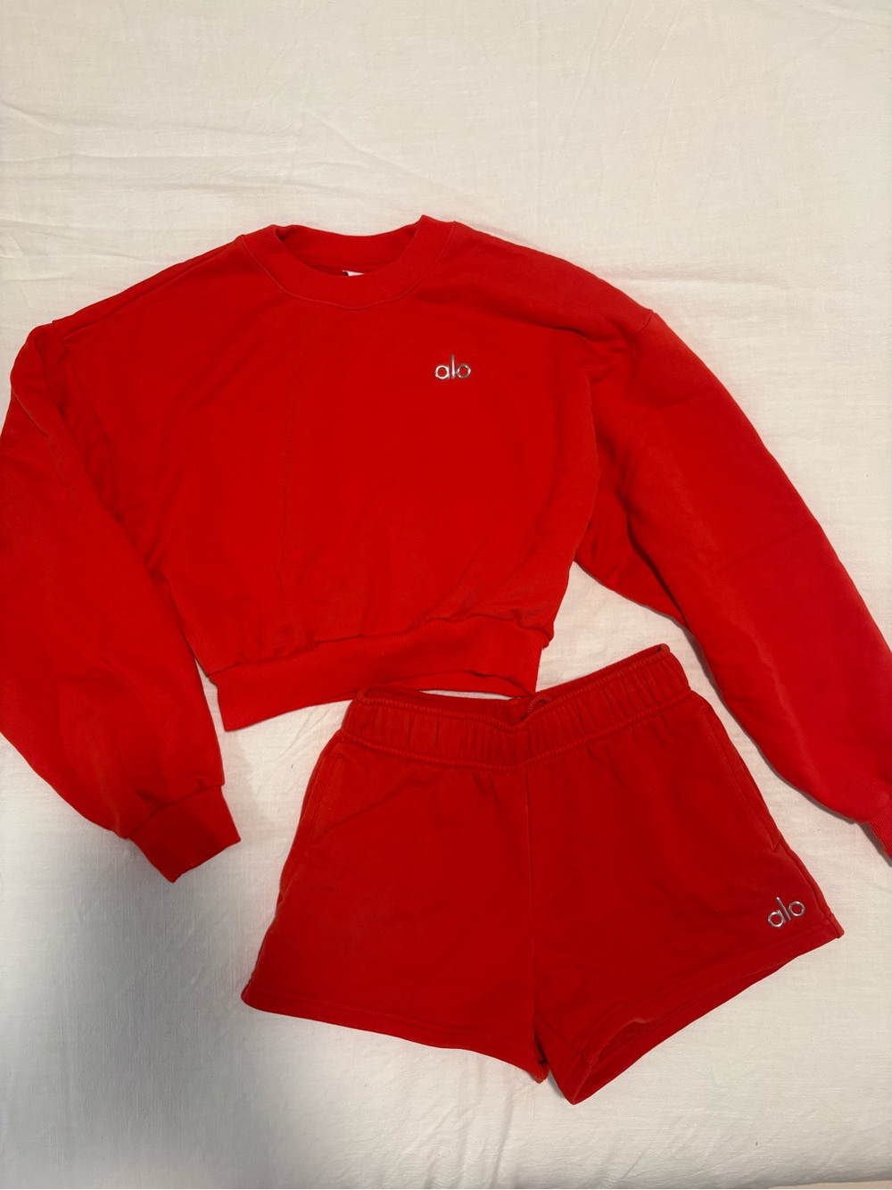 ALO Yoga Red Athletic Lounge Shorts